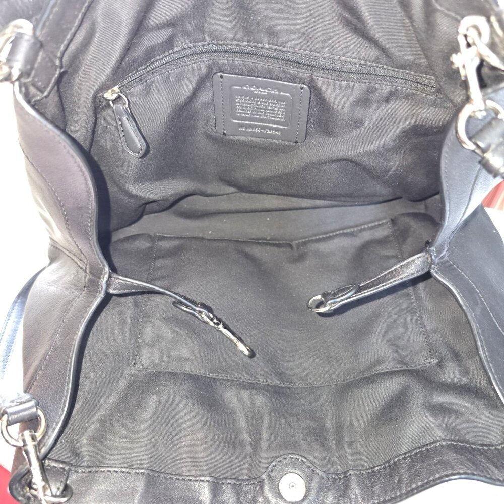 Coach Black Lexy Signature Print Double Shoulder Strap Crossbody Bag F29548 - Picture 10 of 11